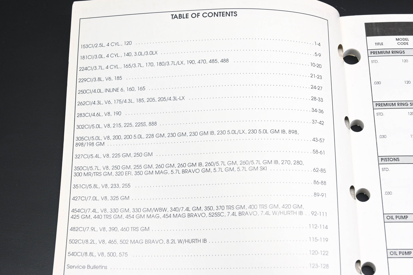 Aftermarket 90-823935-92 1992 Mercruiser Engine Service Reference Manual