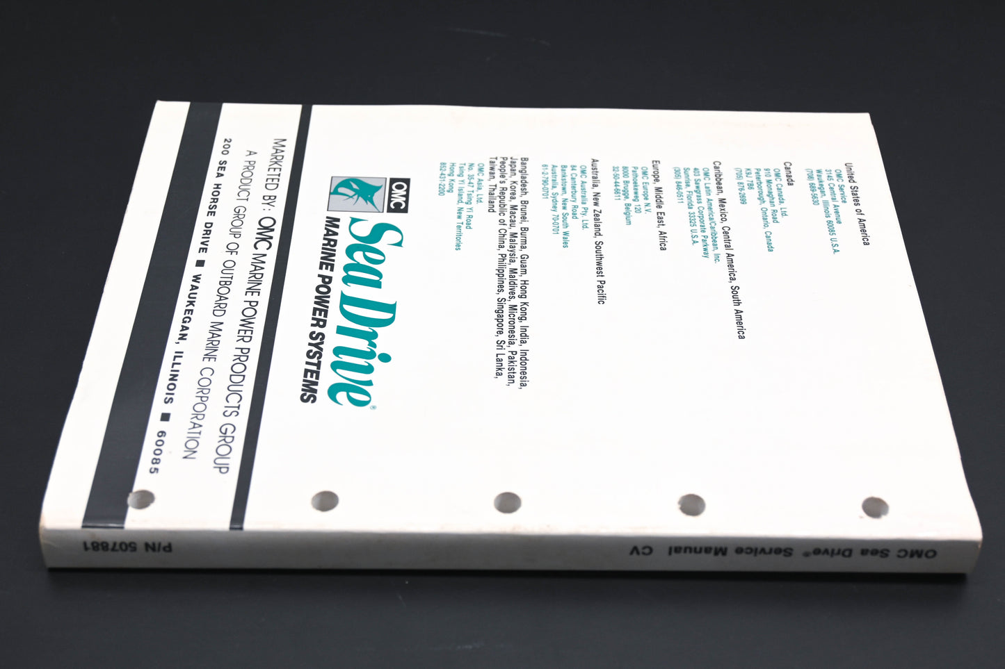 OMC 507881 Sea Drive 1.6 Liter DG Model Service Manual