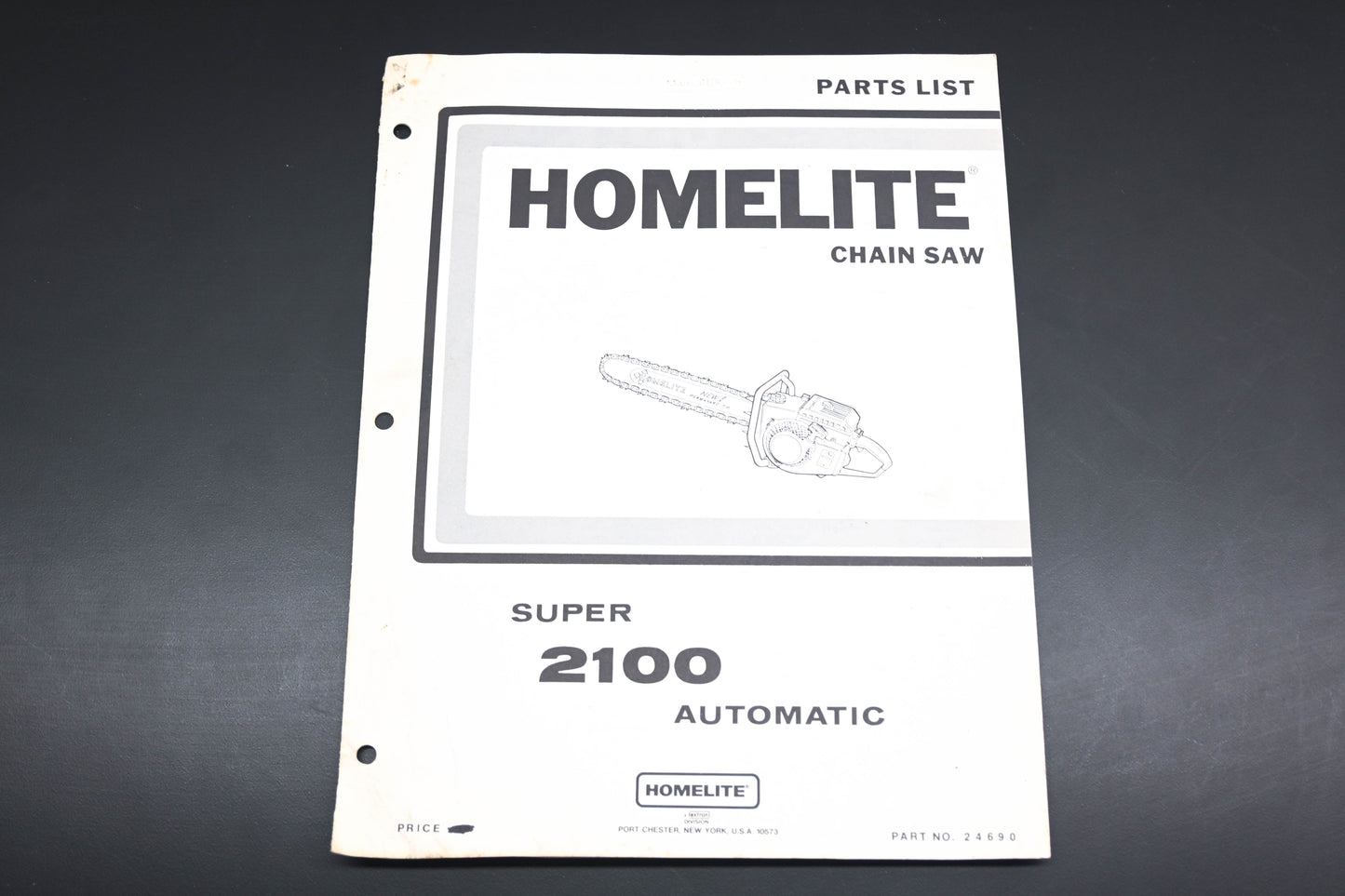 Homelite 24690 Super 2100 Automatic Chainsaw Parts List