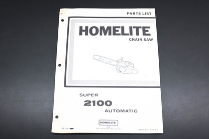Homelite 24690 Super 2100 Automatic Chainsaw Parts List