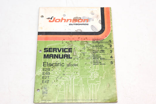 Johnson Outboards JM-7601 Electric Model Service Manual