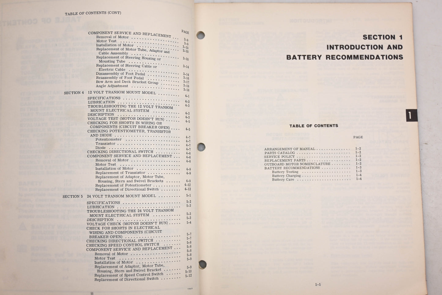 Johnson Outboards JM-7601 Electric Model Service Manual