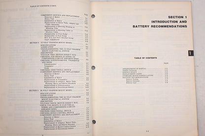 Johnson Outboards JM-7601 Electric Model Service Manual