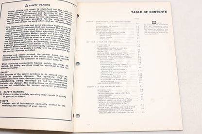 Johnson Outboards JM-7801 Electric Outboard Bow Mount Service Manual