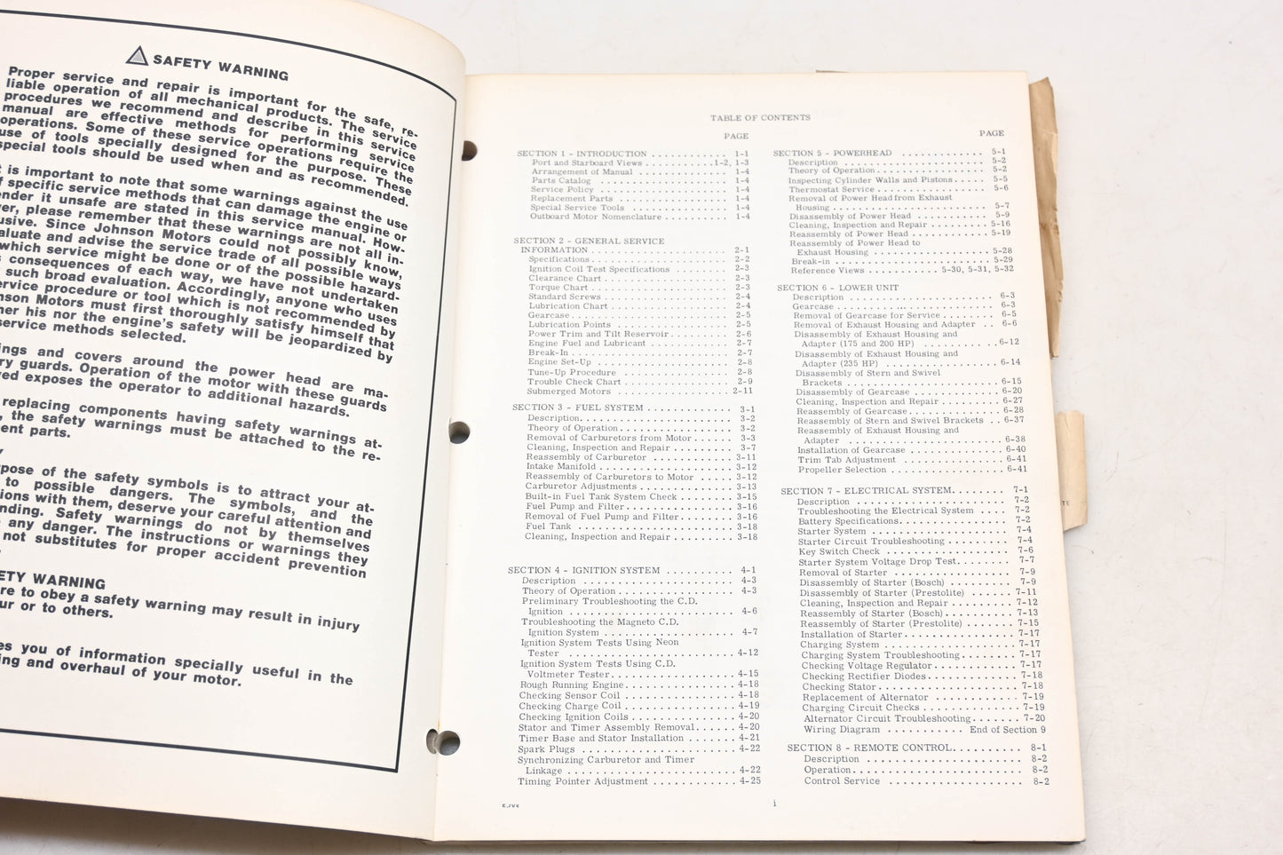 Johnson Outboards JM-7810 1978 Service Manual