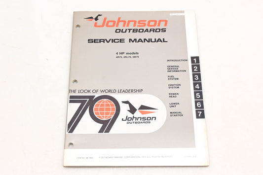 Johnson Outboards JM-7903 1979 4HP Model Service Manual