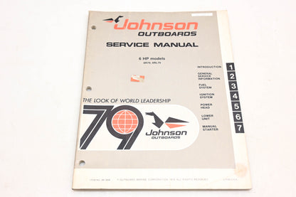 Johnson Outboards JM-7904 1979 6HP Model Service Manual