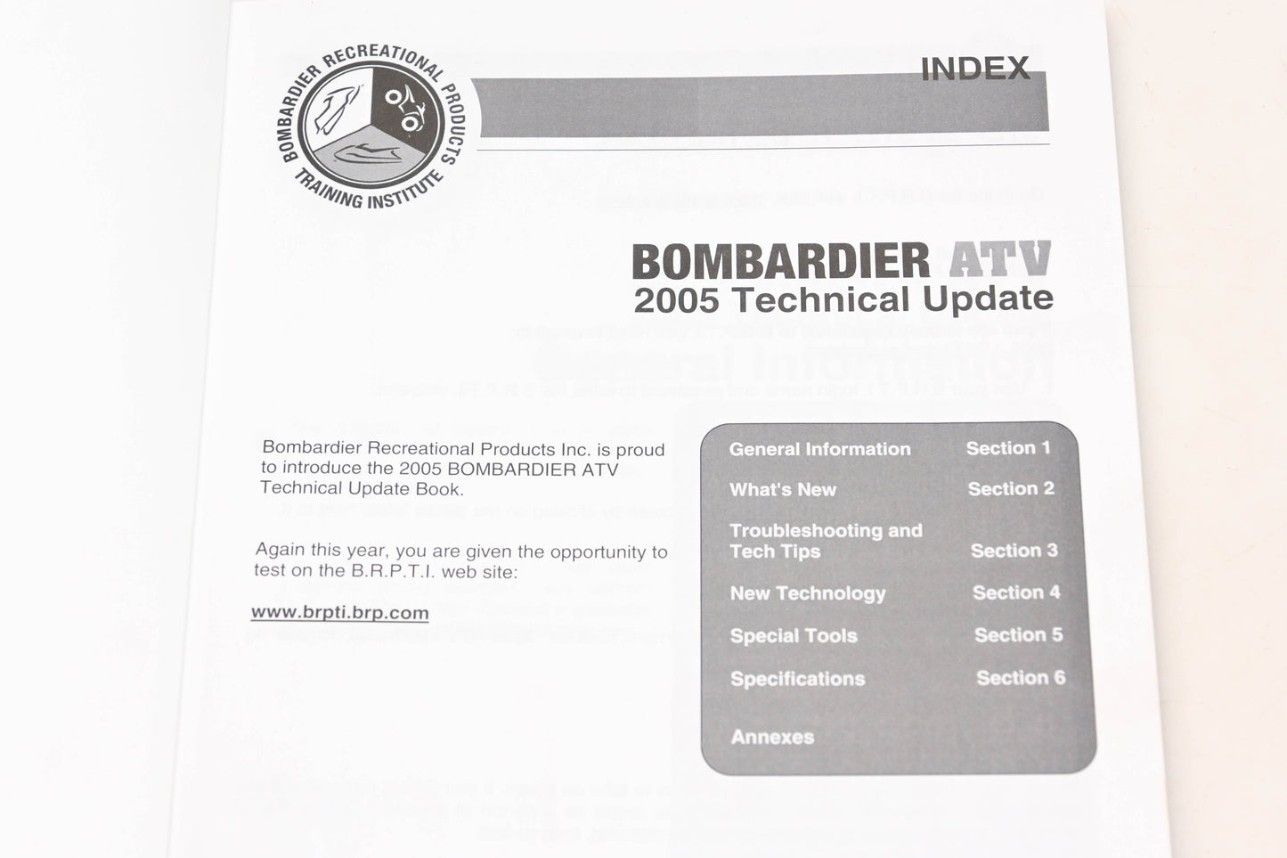 Bombardier 219700382 2005 ATV Technical Update Manual