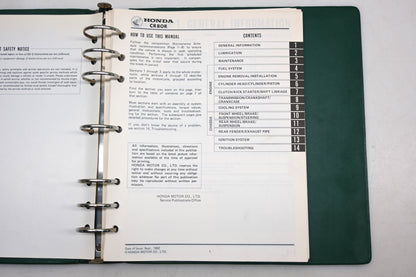 OEM Honda 61GC400 1983 CR80R Shop Manual