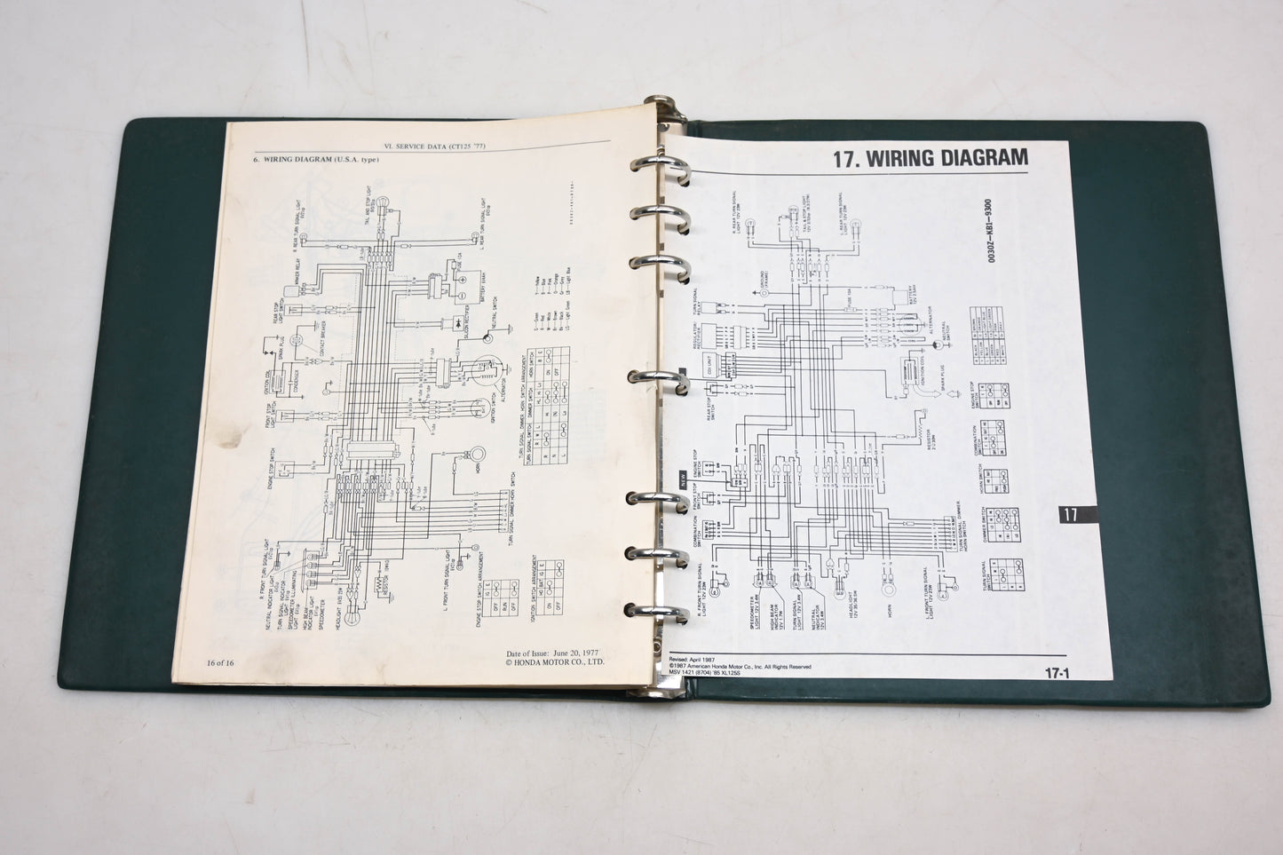 OEM Honda 6136504 XL125 CT125 Shop Manual