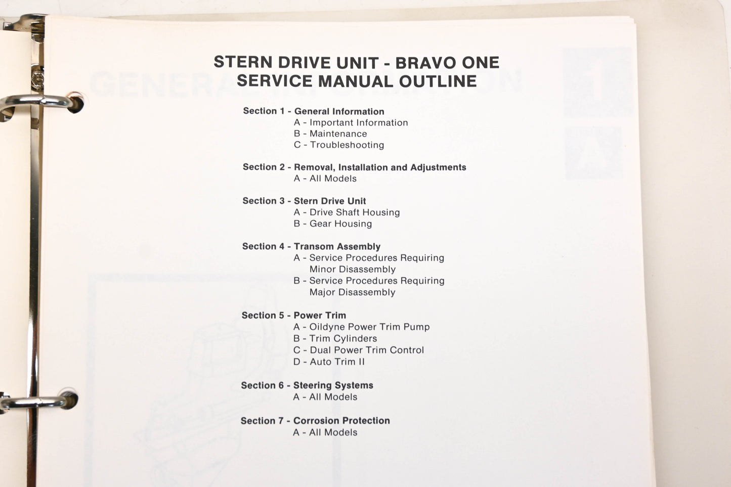Mercruiser 90-17431 Stern Drive Bravo One Number 11 Service Manual