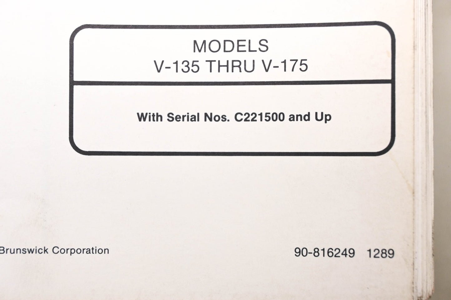 Aftermarket 90-816249 V-135 V-175 Service Manual