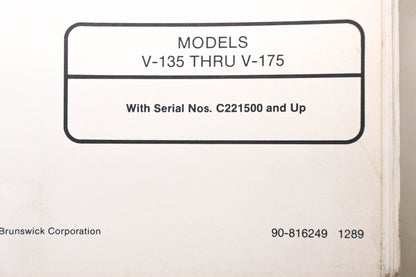 Aftermarket 90-816249 V-135 V-175 Service Manual