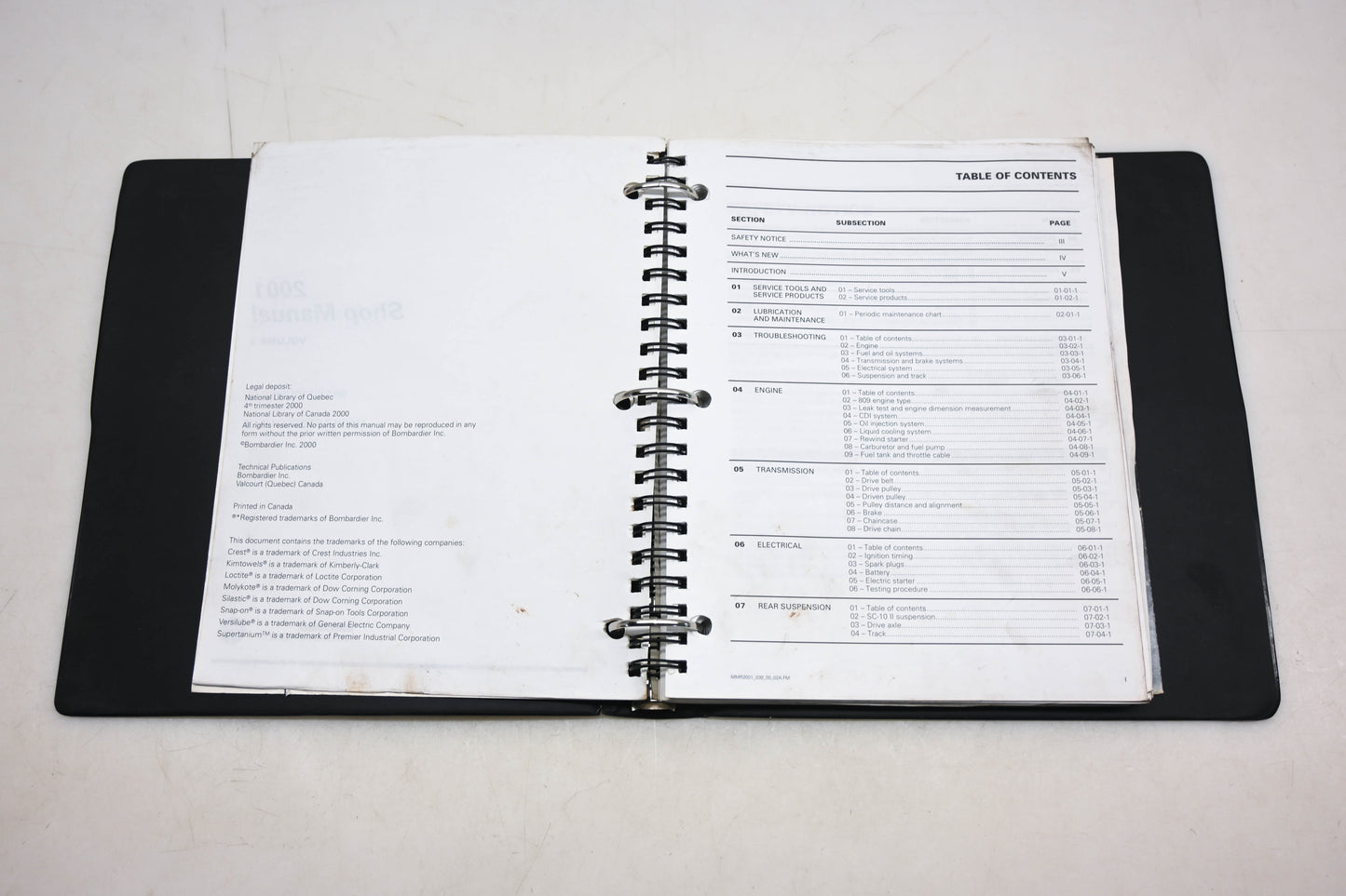 Ski Doo 484200024 2001 Snowmobile Volume 2 Shop Manual