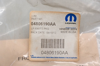 Mopar 04806190AA, 04806192AA License Plate Mount Kit NOS
