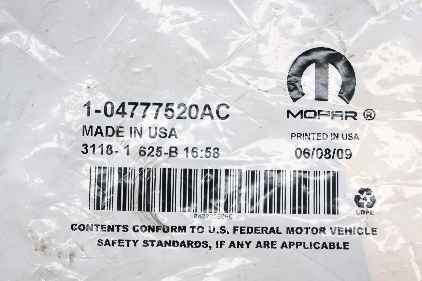Mopar 04777520AC Inner Timing Belt Cover NOS
