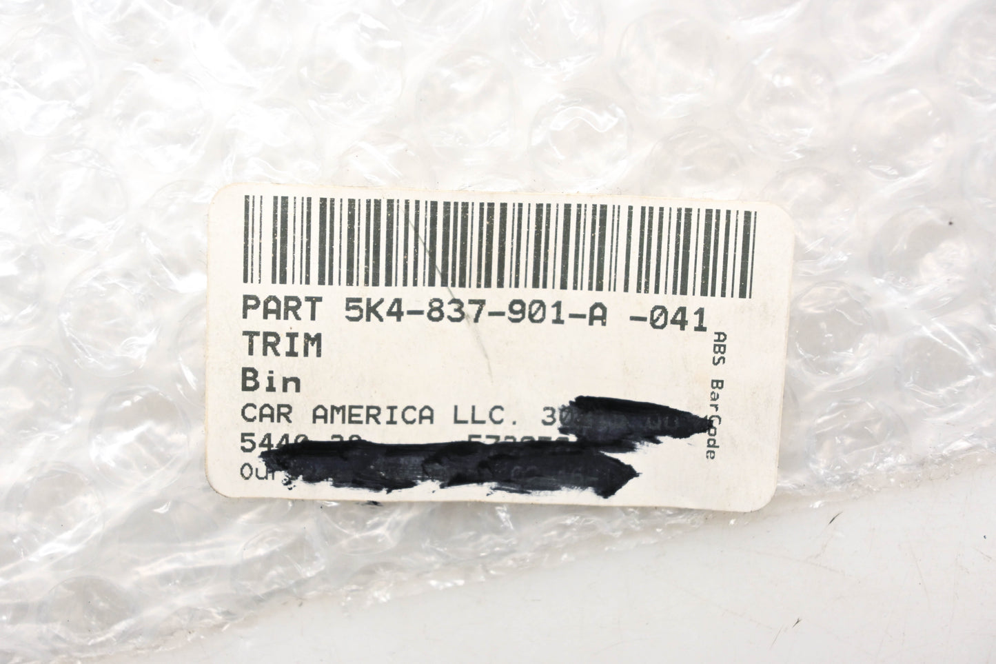 Car America 5K4-837-901-A-041 Front Left Pillar B Trim NOS