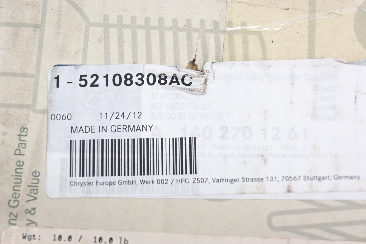 Mopar 52108308AC Transmission Conductor Plate NOS