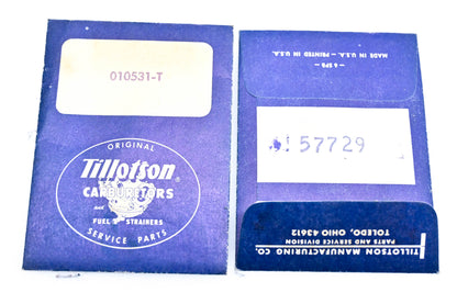 Tillotson 010531-T, 57729 Diaphragms Qty 2 NOS