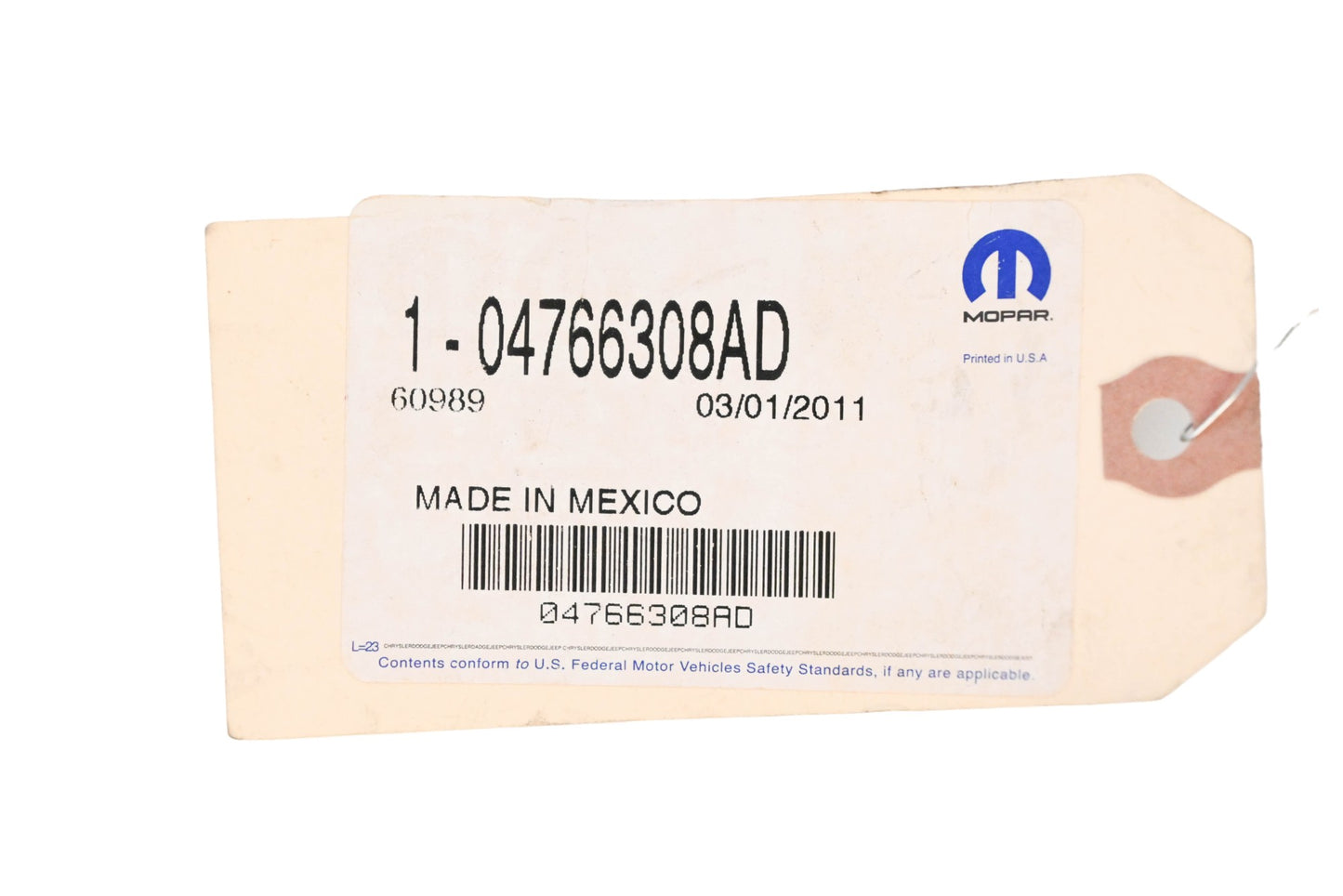 Mopar 4766308AD Power Steering Return Line Hose Assembly NOS