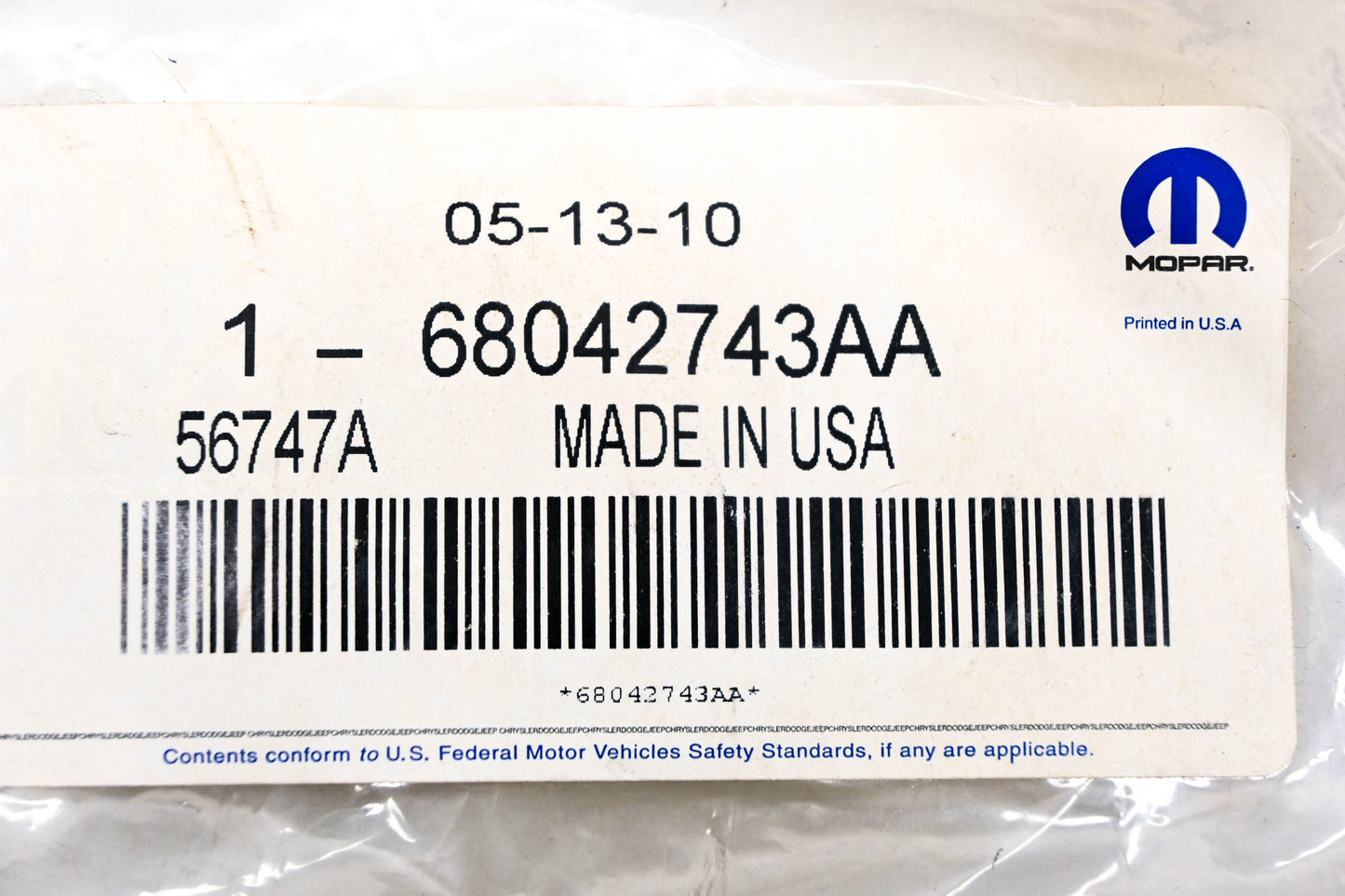 Mopar 68042743AA A/C Heater Unit Seal Kit NOS