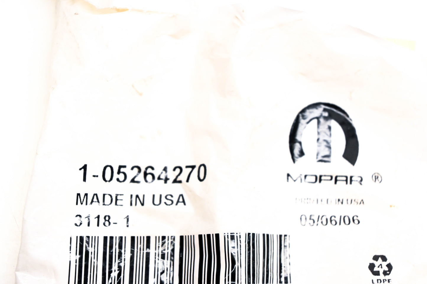 Mopar 05264270, 5264270 A/C Vacuum Check Valve NOS