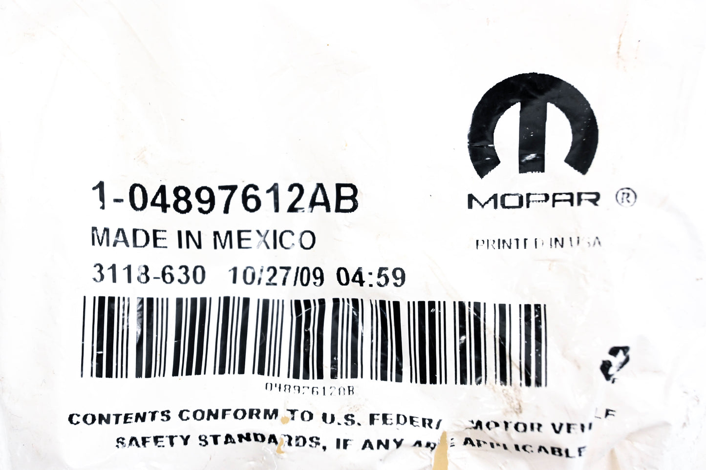 Mopar 04897612AB, 4897612AB Low Pressure Cut-Off Switch NOS