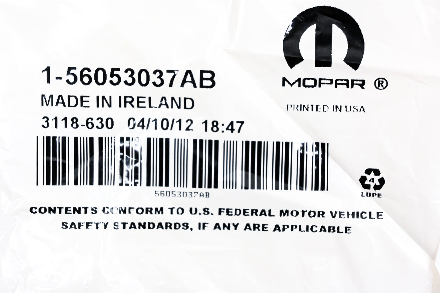Mopar 56053037AB Sensor Nut NOS