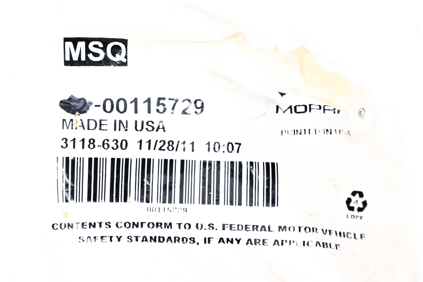 Mopar 00115729 Nut NOS