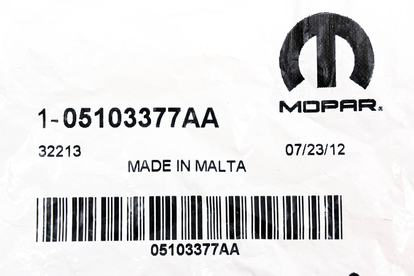 Mopar 05103377AA, 5103377AA Fuel Injector O Ring Kit NOS