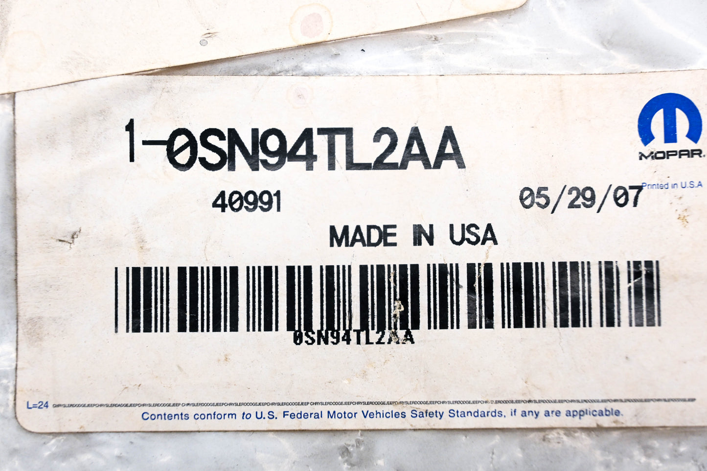 Mopar 0SN94TL2AA Overhead Console Housing NOS