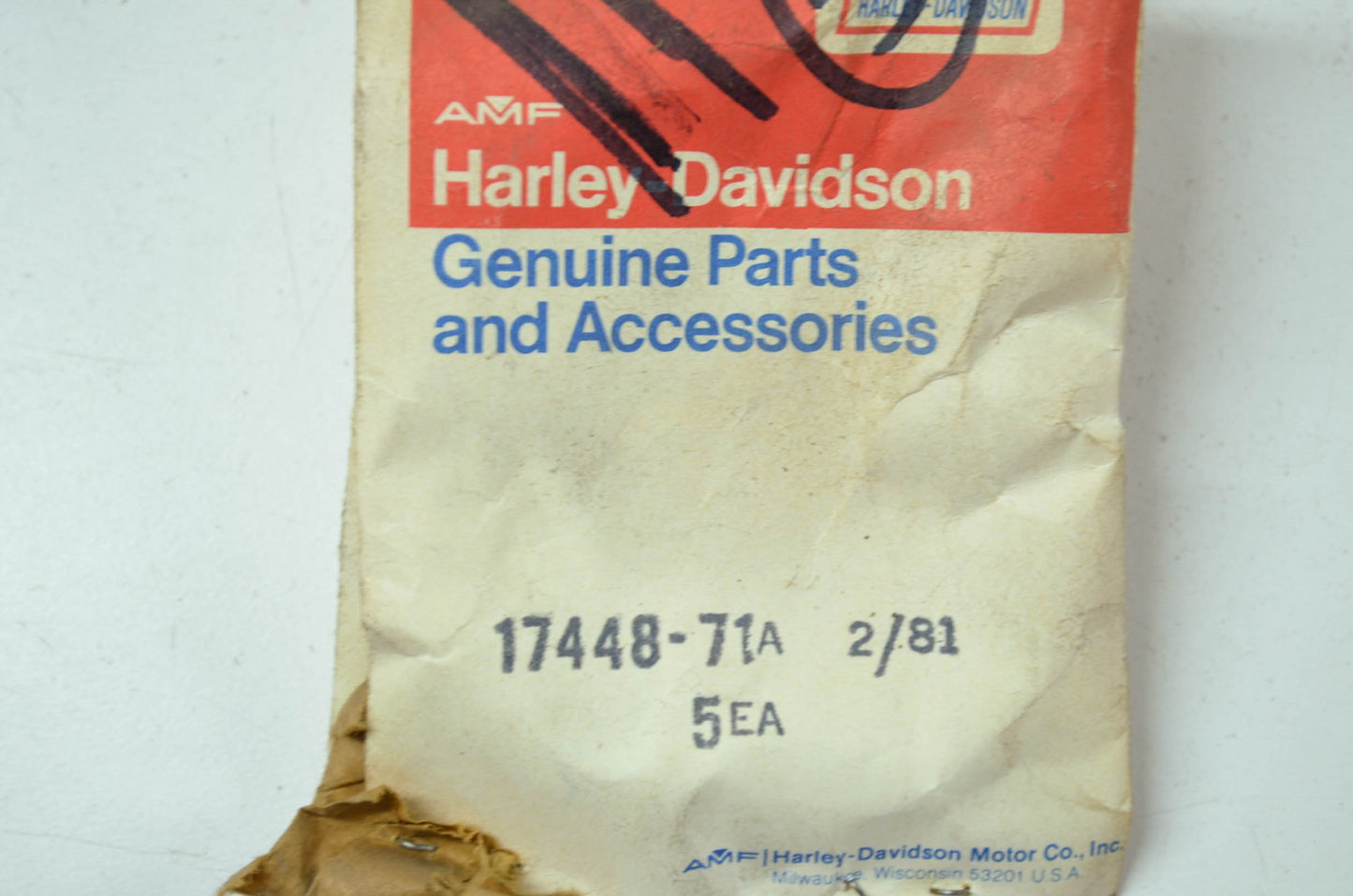 OEM Harley-Davidson 17448-71A Rocker Arm Shaft Screw Qty 2 NOS