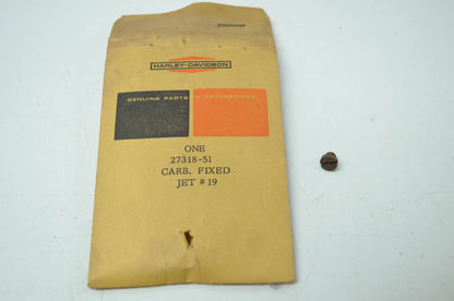 NEW OEM Harley Davidson AMF Fixed Jet 27318-51 NOS