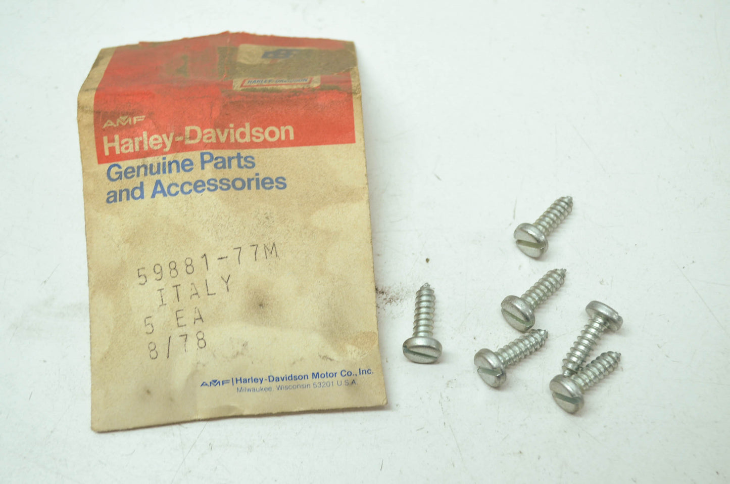 Harley Aermacchi Screws Qty 6 NOS