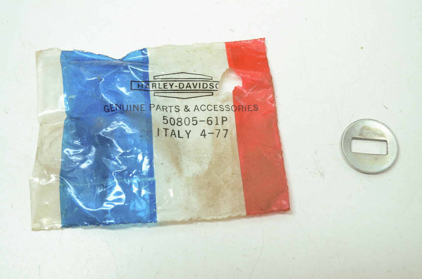 NEW OEM Harley Aermacchi Foot Rest Cover Plate 31-71 Sprint 50805-61P NOS