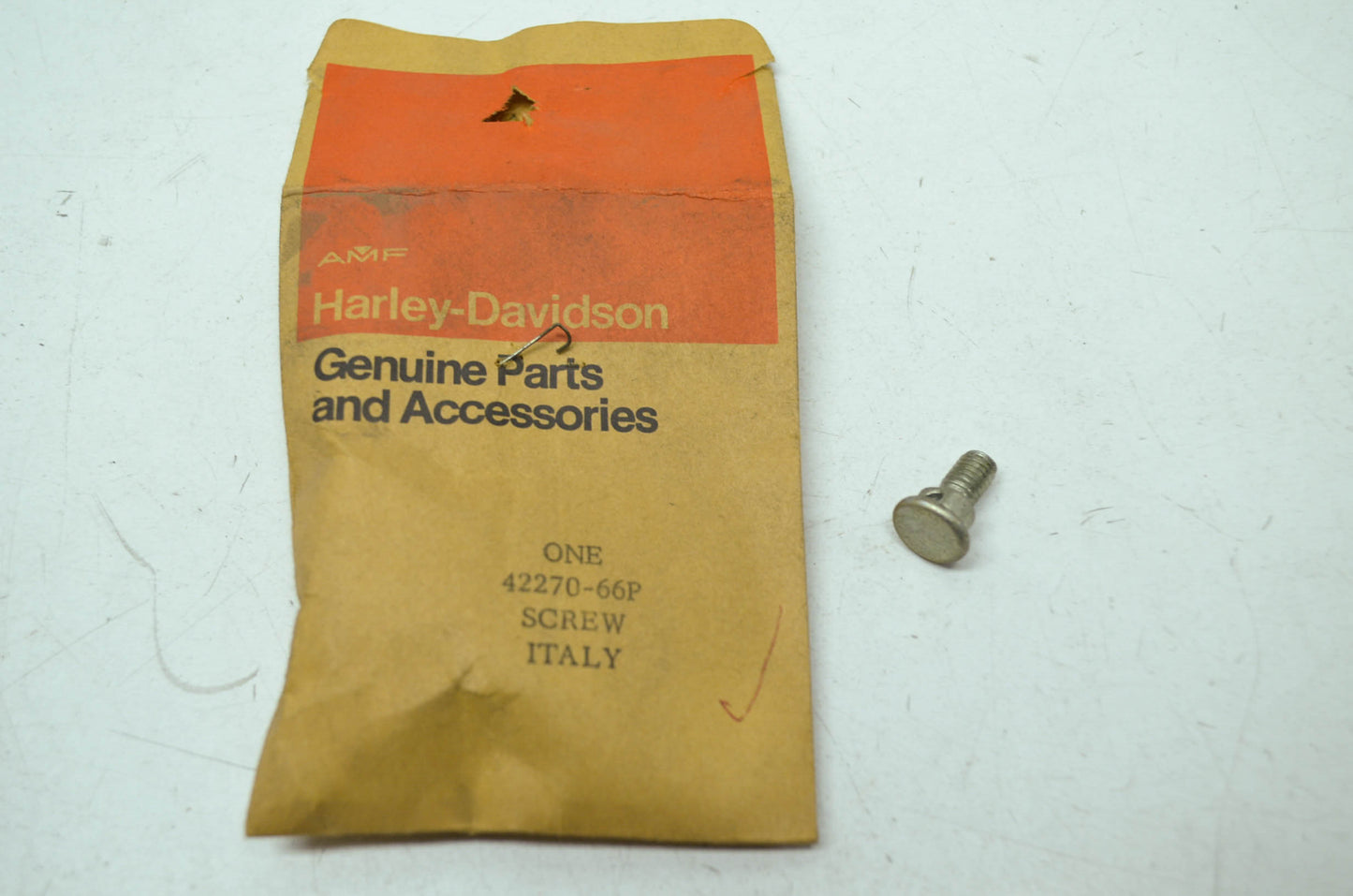 NEW OEM Harley Aermacchi Brake Cable Clamp Screw Leggero 42270-66P NOS