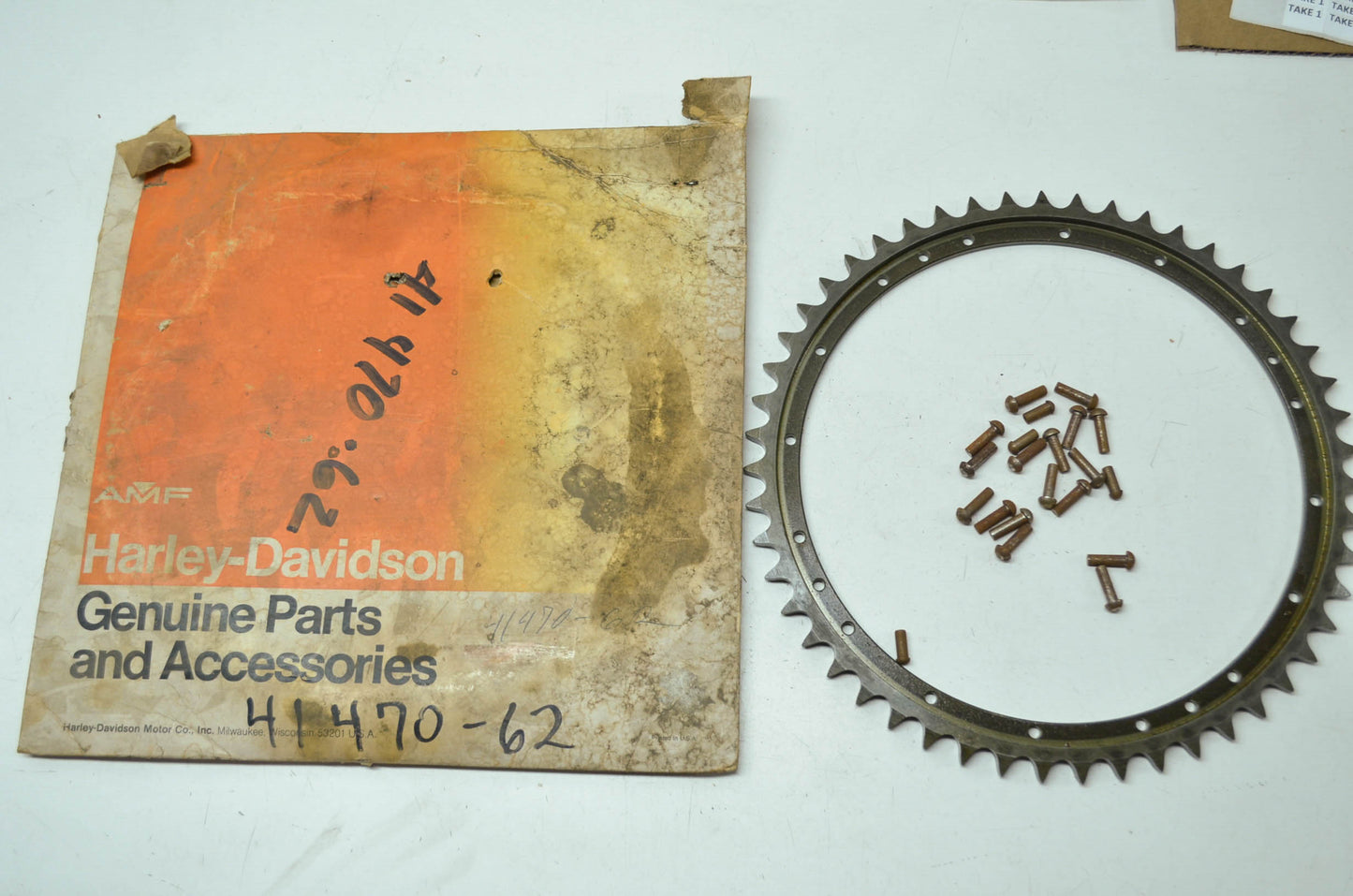 NEW OEM Harley Davidson AMF Rear Wheel Sprocket 51T 54-78 Sportster 41470-62 NOS