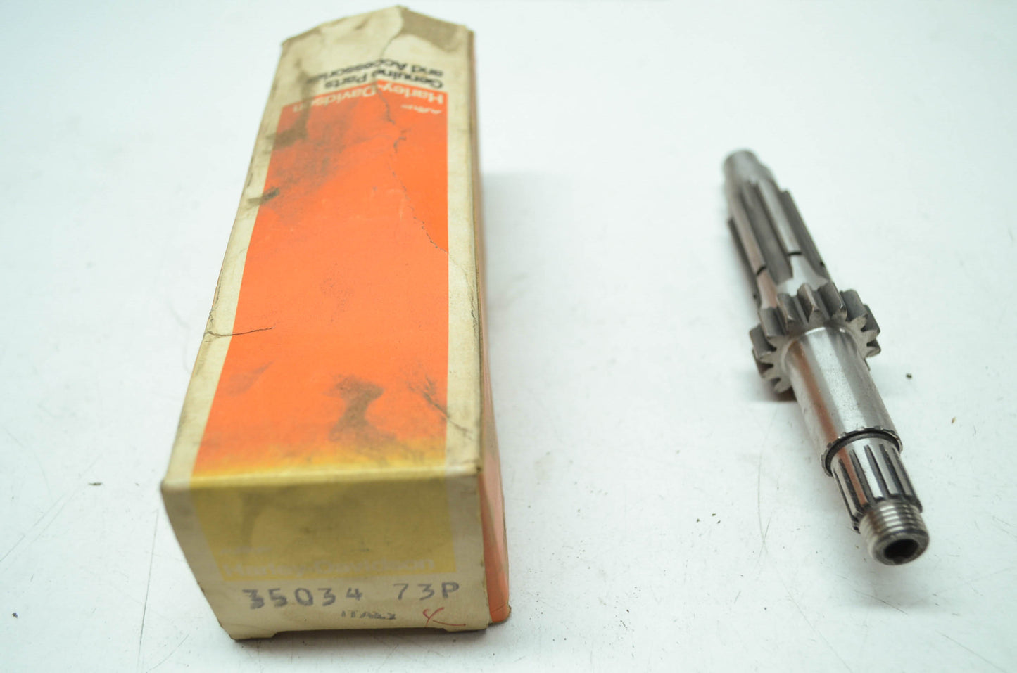 NEW OEM Harley Aermacchi Transmission Main Shaft 73-75 Z-90 X-90 35034-73P NOS