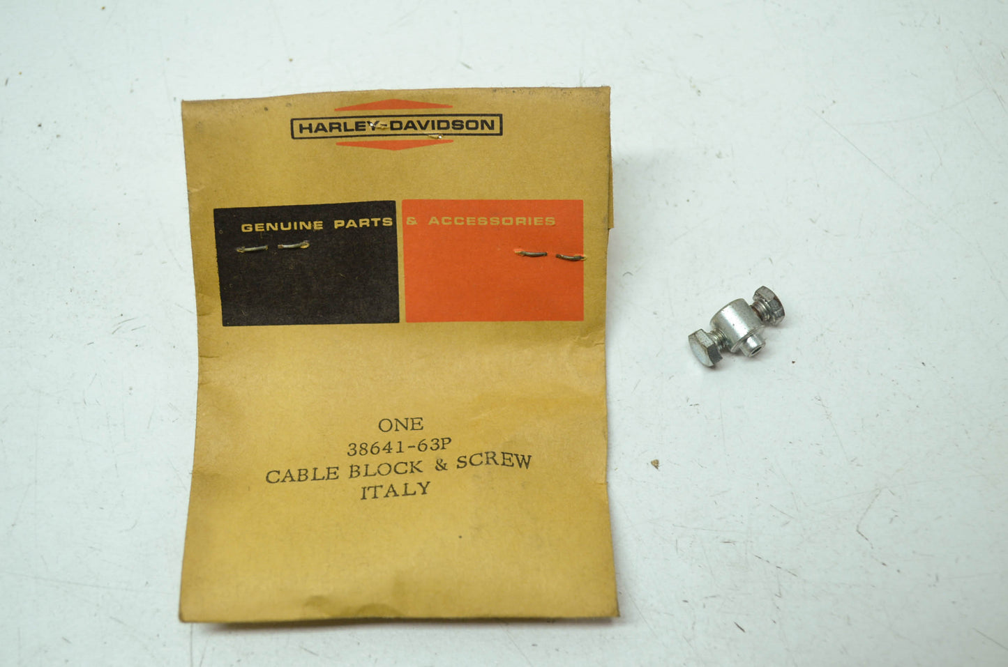 Harley Aermacchi Front Brake Cable Clamp Block Leggero M S NOS