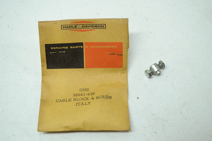 Harley Aermacchi Front Brake Cable Clamp Block Leggero M S NOS