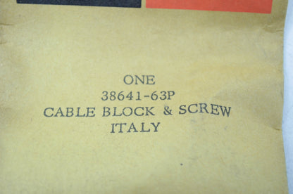 Harley Aermacchi Front Brake Cable Clamp Block Leggero M S NOS