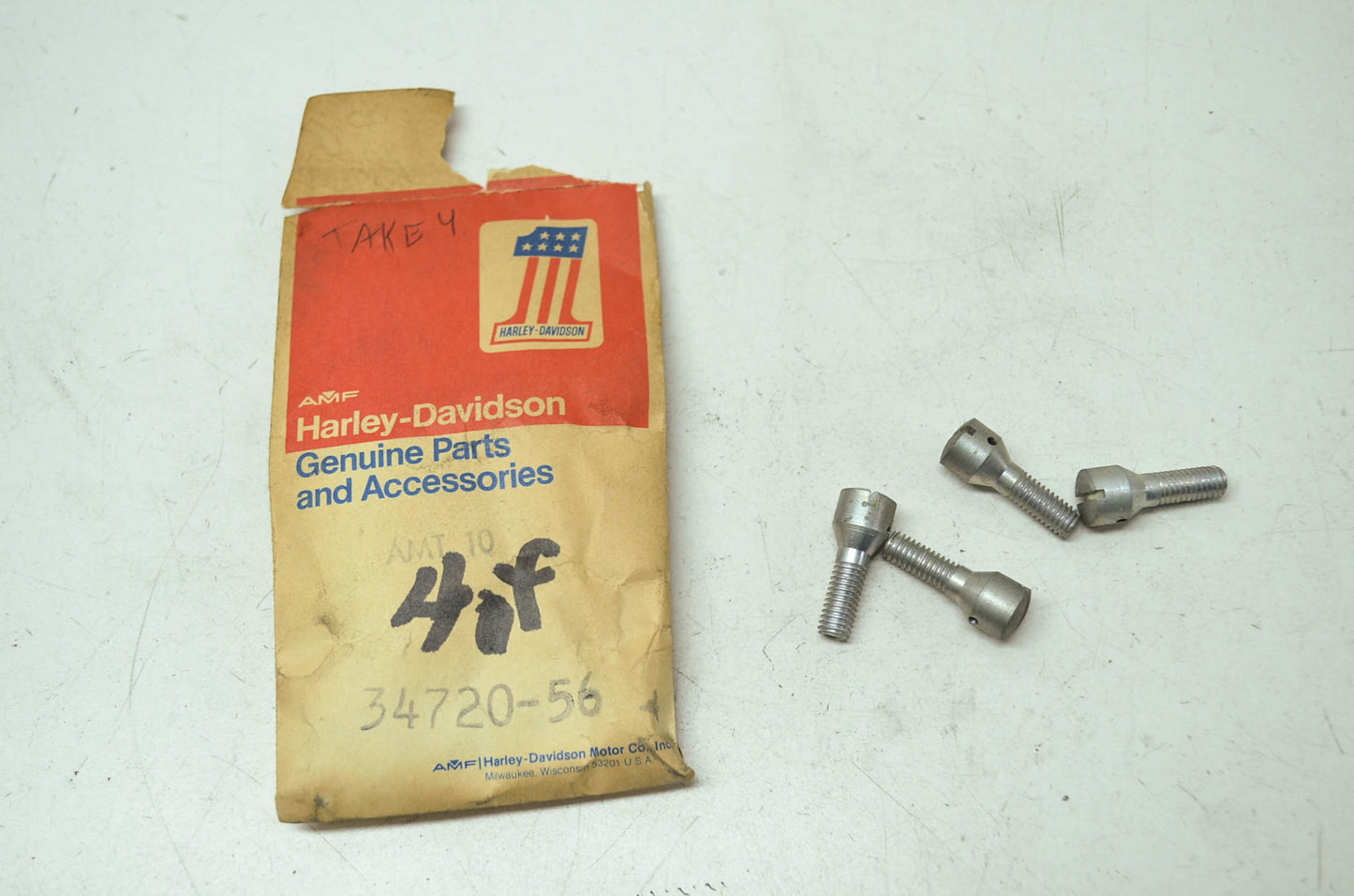 OEM Harley-Davidson 34720-56 Screw Qty 4 NOS