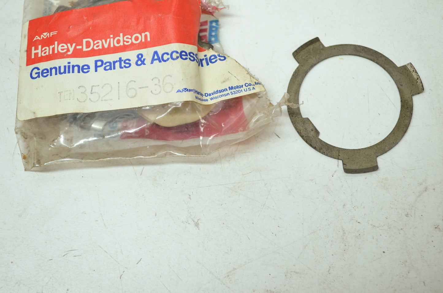 OEM Harley-Davidson 35216-36 Sprocket Lock Washer Nut NOS