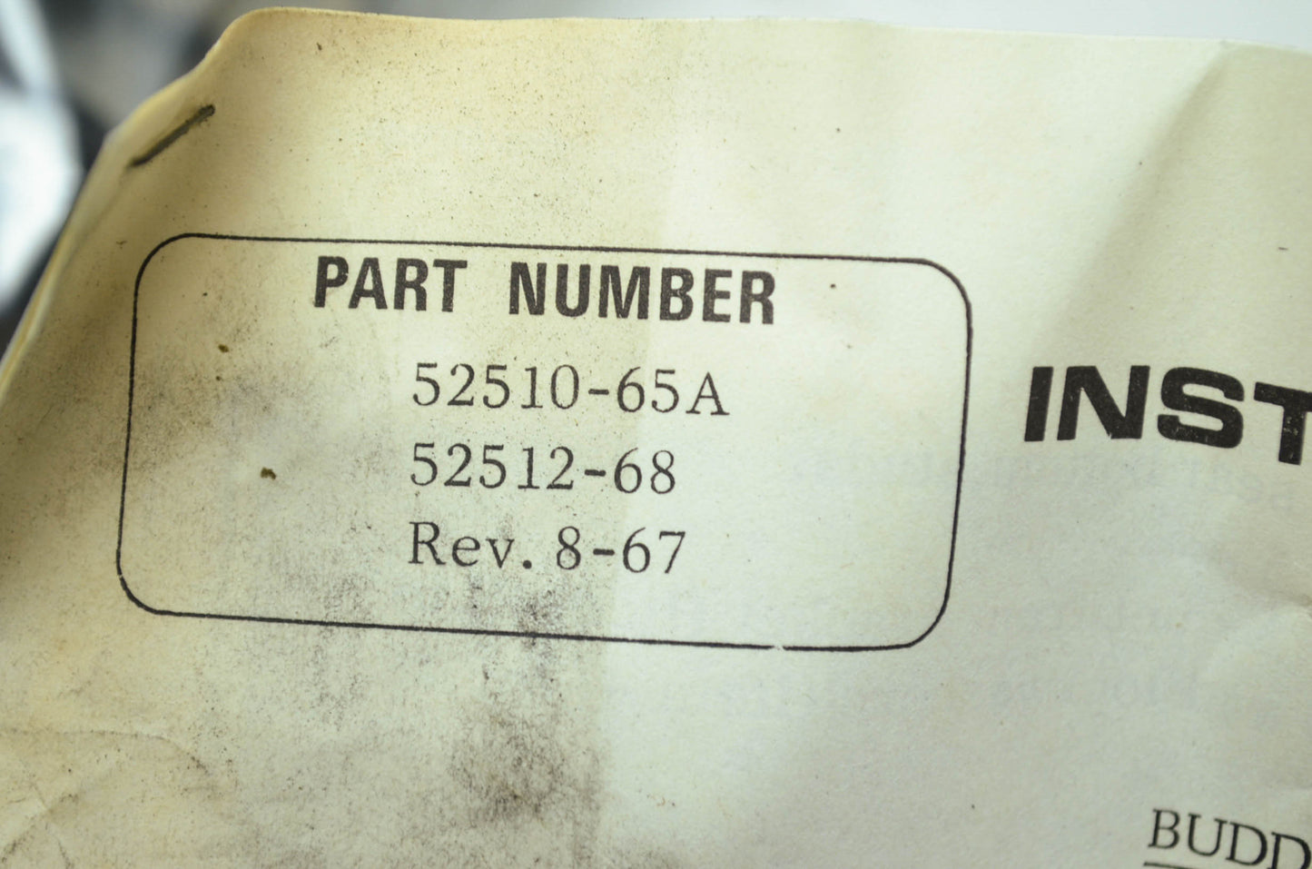OEM Harley-Davidson 52510-65A Fittings NOS
