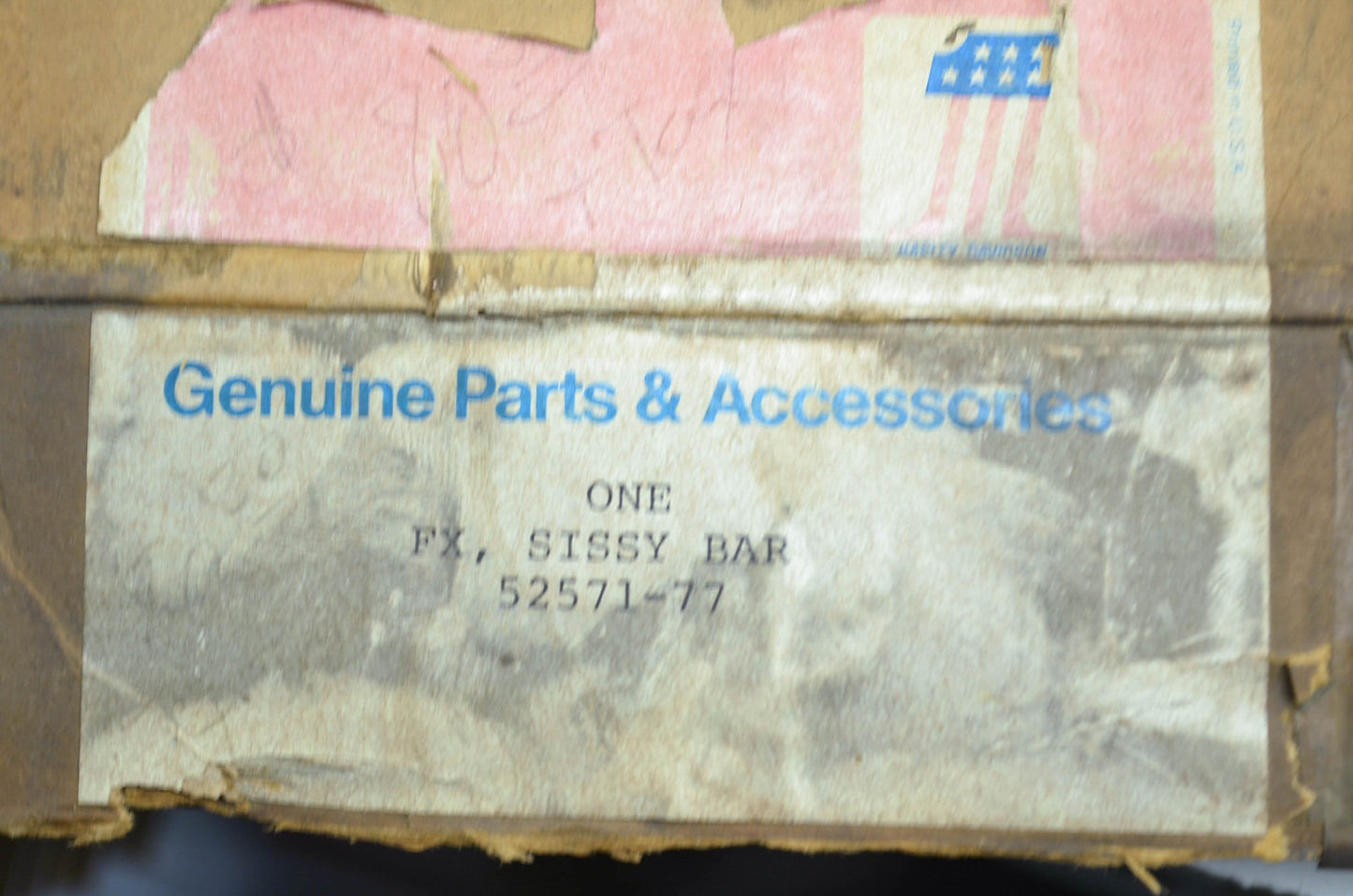 NEW OEM Harley Davidson Sissy Bar Kit Gold Eagle FX FXE FXS 52571-77 NOS