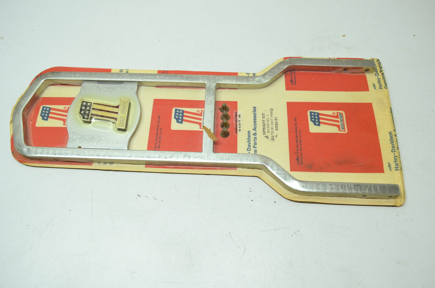 NEW OEM Harley Davidson Sissy Bar Upright Silver NO. 1 72-81 FX 53562-81 NOS