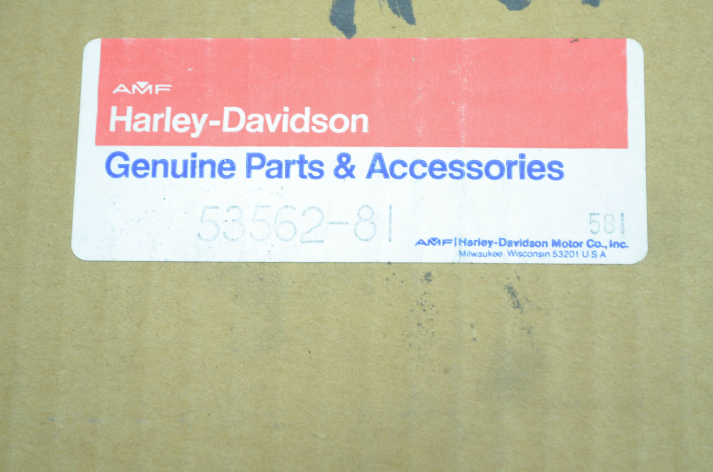NEW OEM Harley Davidson Sissy Bar Upright Silver NO. 1 72-81 FX 53562-81 NOS