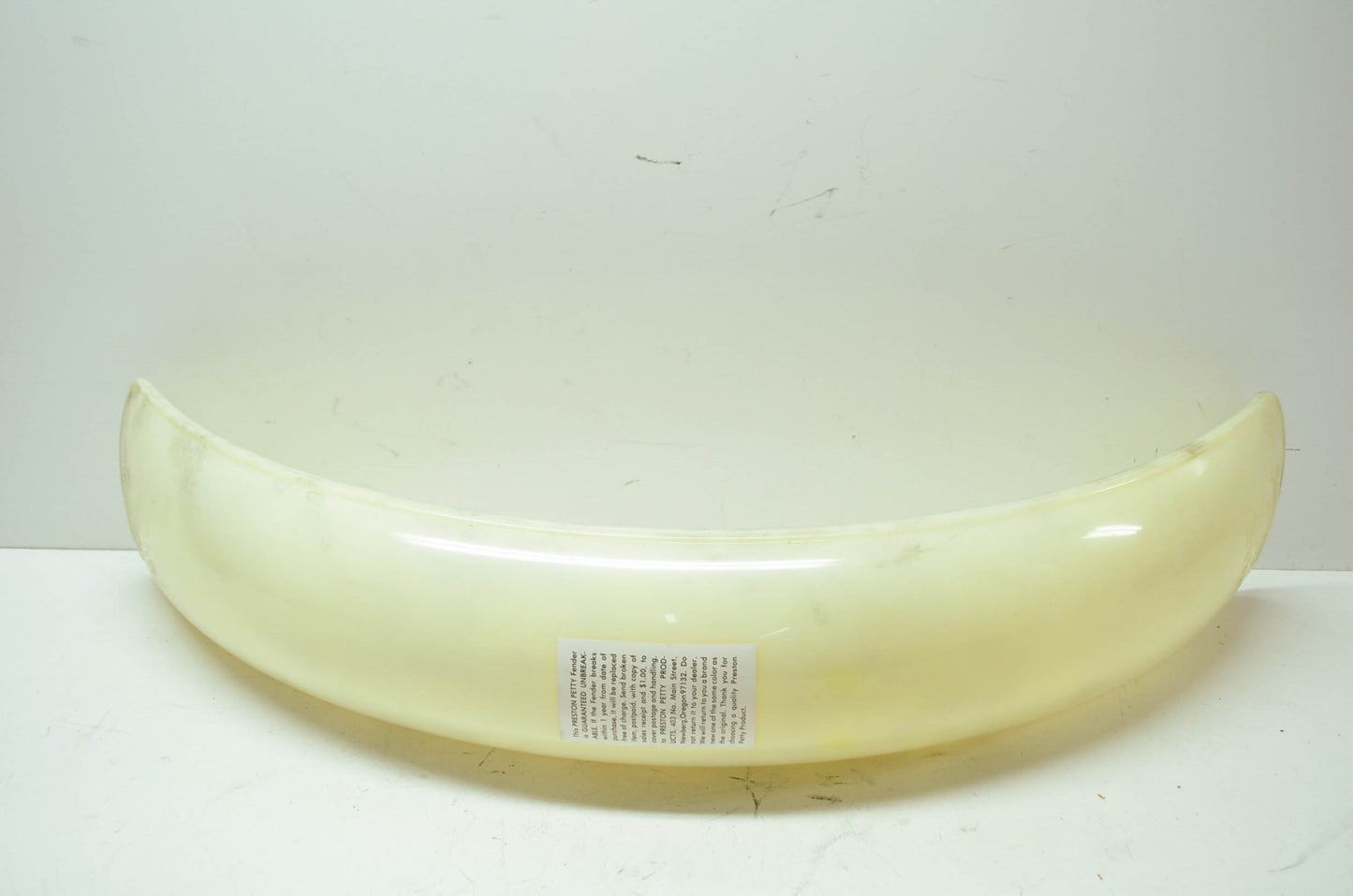 Preston Petty Vintage Harley Rear Fender White NOS