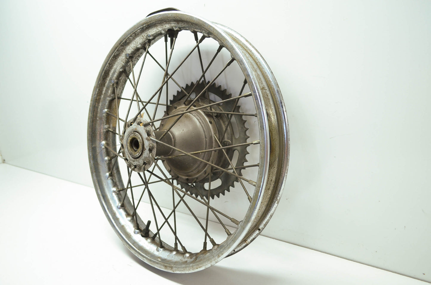 Harley Aermacchi Wheel Rear Rim with Sprocket 18' 74-78 SS SX 175 250 NOS