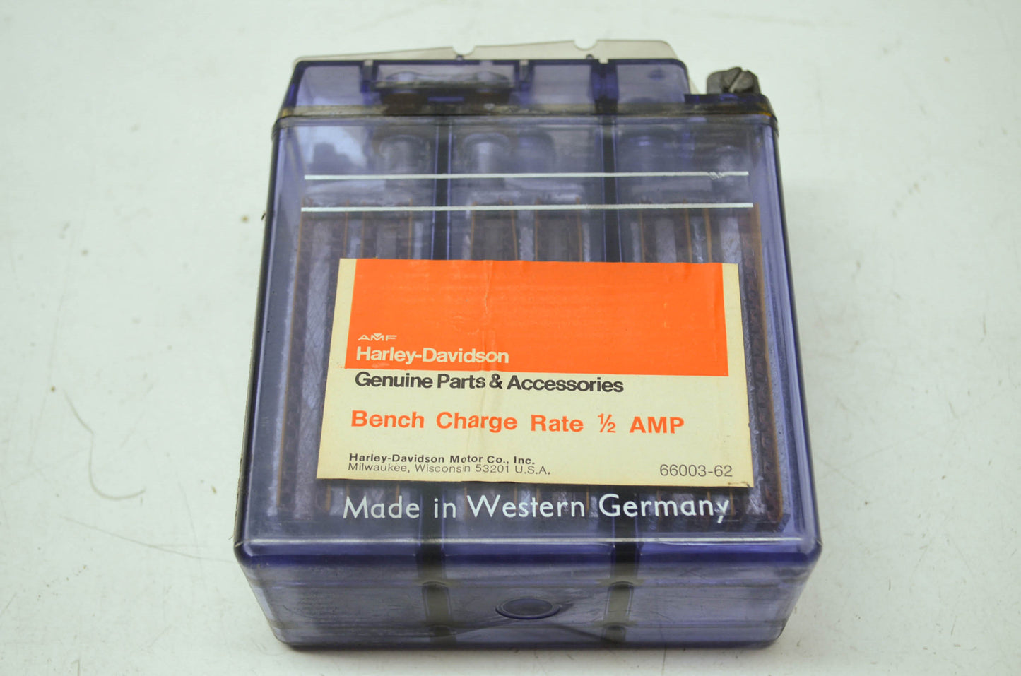 NEW OEM Harley Davidson 6 Volt Battery 66003-62 NOS